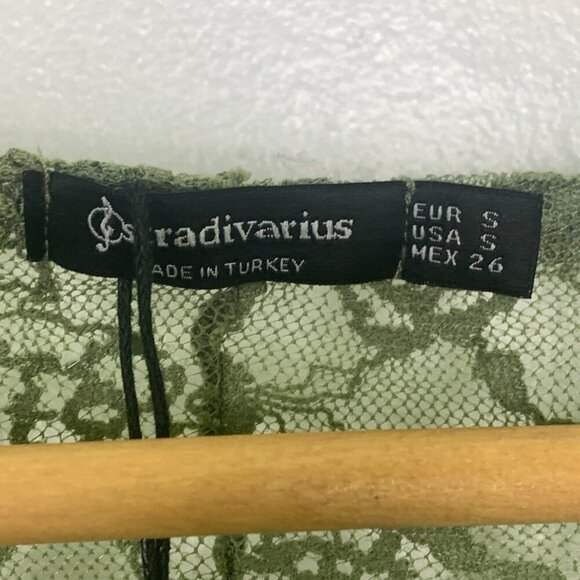 NWT Stradivarius Green Lace Corset Bodysuit - Picture 7 of 9